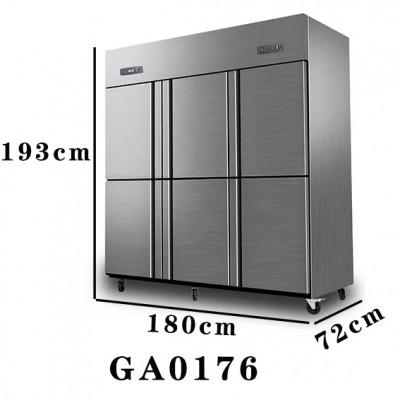 GA0176 6 Door Stainless Steel Dual Temperature Freezer