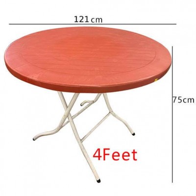 3V 4 FEET ROUND TABLE  (RED)