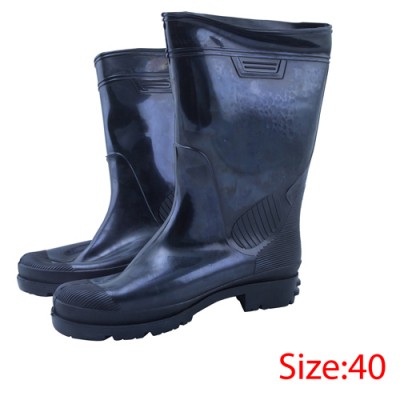 Size 40 Black Safety Rubber Boots