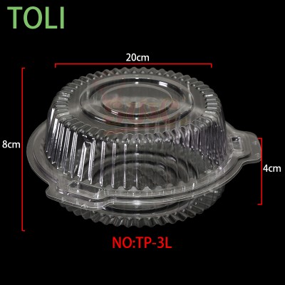 TOLI TP-3L PLASTIC CLAMSHELL FOOD CONTAINER