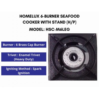 HOMELUX HSC-M6LEG 6-Burner Seafood Cooker