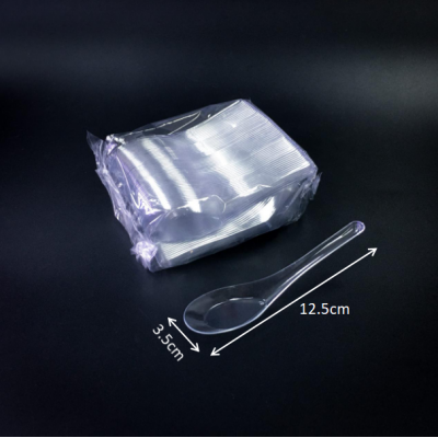 PLASTIC CLEAR CHINESE SPOON